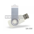 Красивая USB-флэшка SM-RW SuperTalent под лого на 16 гигабайт (белый, без блистера)
