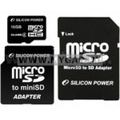 MicroSDHC Silicon Power на 16 gb (2 адаптера)