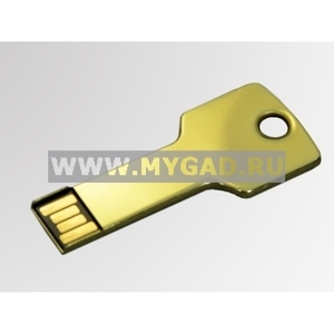 Флешка MG17KEY.Gold.32gb на 32 Гб, в форме ключа, золотистая