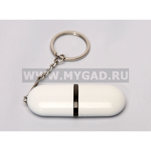 USB-накопитель классического белого цвета в форме капсулы015.W.2gb