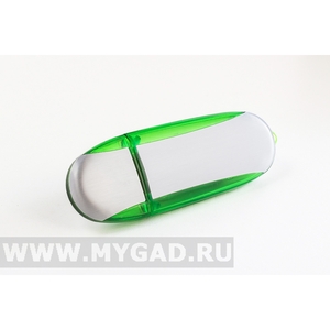USB-накопитель Карамель 017.G.8gb, зеленый полупрозрачный пласткик, металлические вставки