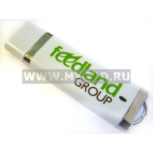USB флеш-диск на 32 GB, белый, пластиковый корпус с алюминиевыми вставками, MG17002.W.32gb с лого