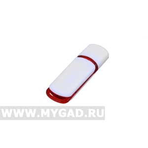 USB флеш-диск на 32 GB, белый корпус, вставки: красный, синий, черный, белый, зеленый, желтый, пластик, MG17003.32gb с лого