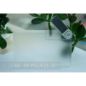 USB флеш-диск на 32 GB, прозрачный, пластик, MG17Card_5.32gb с лого