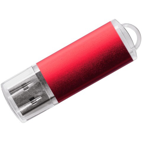 Красная флешка 16 гб, пластик и металл «ДАНИ»