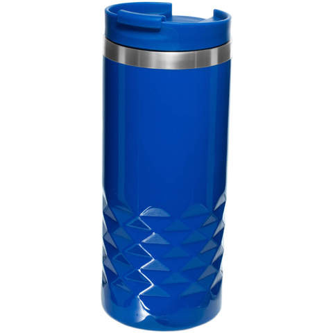 Синяя с синей крышкой термокружка 350мл., металл и пластик «НЕКСТ-КОЛОР»